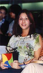 Glowing: Angela Montenegro-Arroyo still exudes that bridal glow during the trunk show