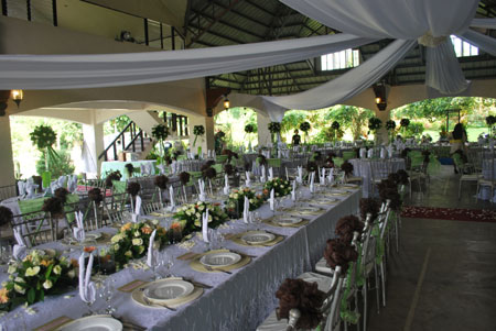 Wedding banquet at Avengoza Catering Classic Wedding Reception Setup by