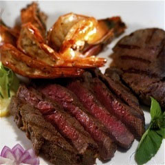 Grilled Rib Eye and Triger Prawns Hizon's Catering Grand Food Tasting