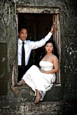 Trash the Dress session at Sausalito, California , USA