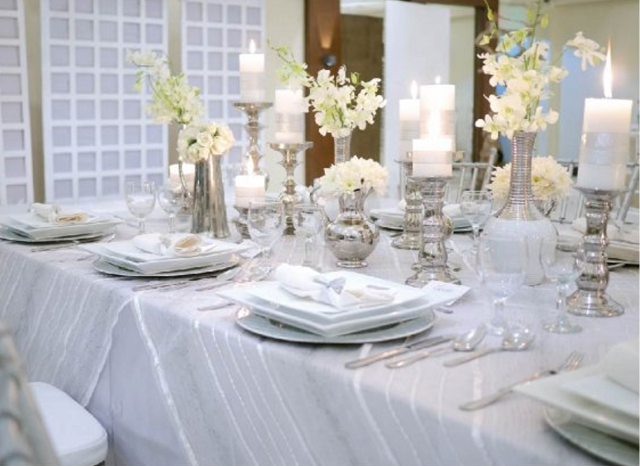 silver and white setup hizons catering silver and white setup hizons catering