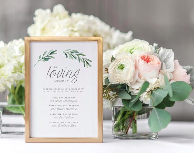 wedding memorial sign wedding memorial sign
