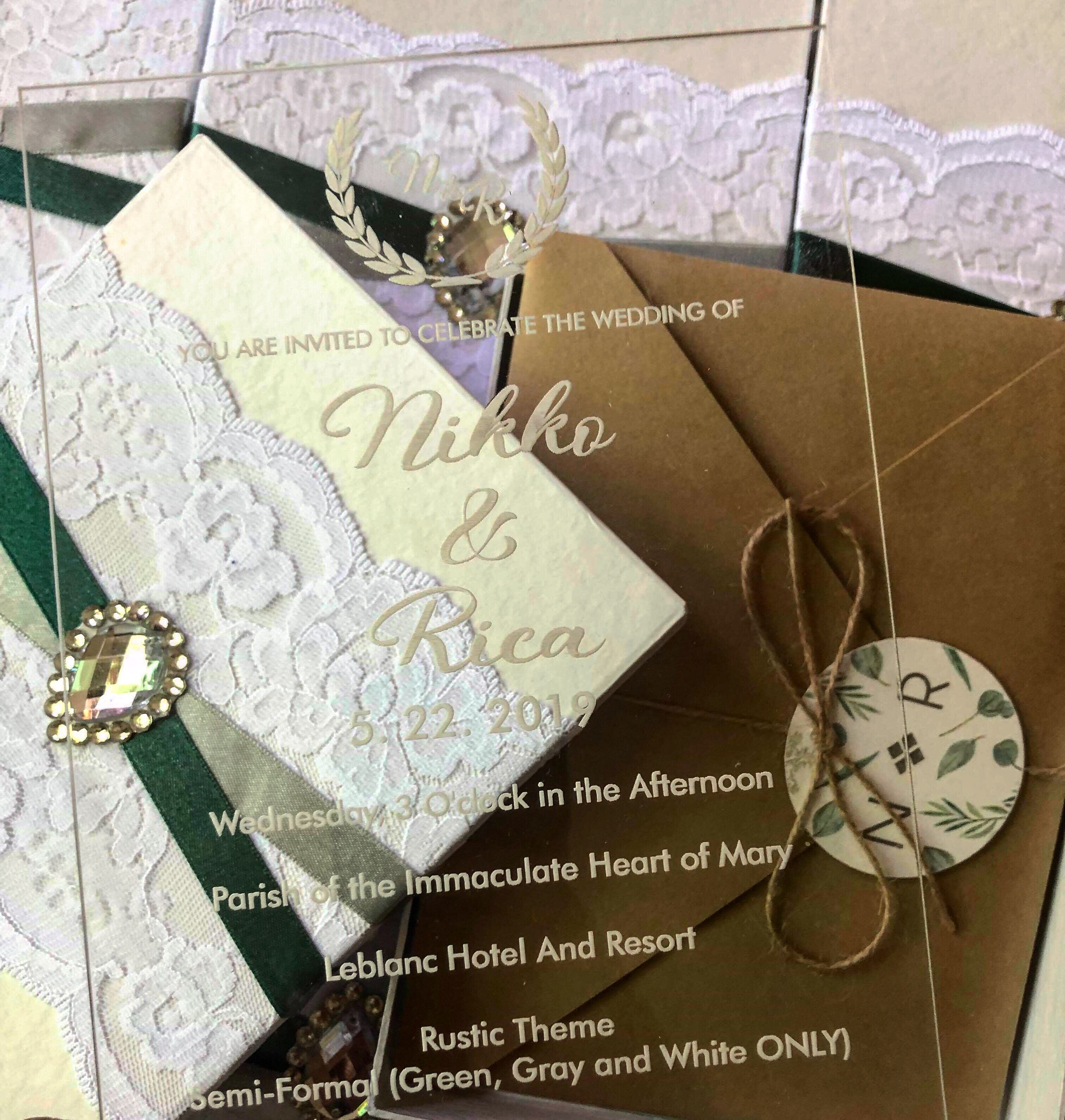 Acrylic Invite from Pio Laser Cut and Artsy Partsy